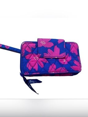 Vera Bradley Smartphone Wristlet Wallet, “Art Poppies” pattern, GUC
